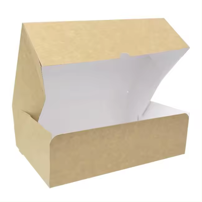 MONOUSO | Caja Pastelería de Cartón Kraft 25,8x18,9x8cm 2kg (20 Uds) - 1