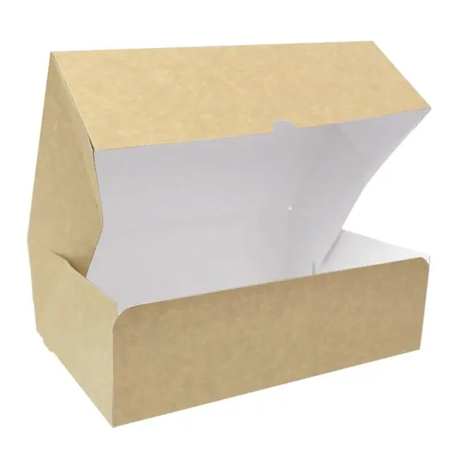 MONOUSO | Caja Pastelería de Cartón Kraft 25,8x18,9x8cm 2kg (20 Uds) - 1