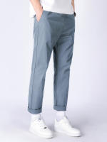 Pantalones De Verano Para Hombres Deportivos 2023 Ice Thin Straight Tube Secado Rápido Casual 9 Puntos Trousers Estudiantes Jóvenes - details 0