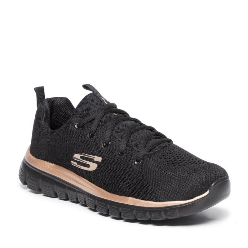 Zapatilla Skechers 12615 Mujer Negro - Diseño Cómodo y Elegante