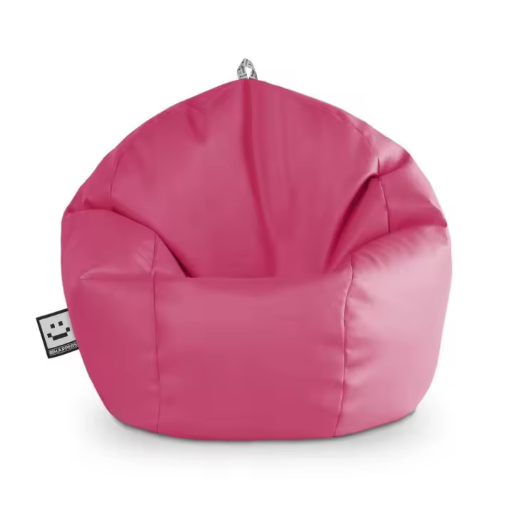 Puff Pelota Polipiel Fucsia HAPPERS - Cómodo, ligero y resistente. Make it Happers® - 1