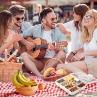Tenedor De Servicio Dividido Con Manija 8 Compartimentos Caja De Snacks Para Caramelos Frutas Galletas Eventos Y Bodas - details 6