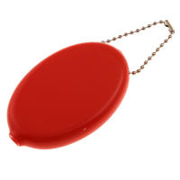 Pequeño Monedero Oval De PVC Colorido Con Cadena Hermoso Portador De Cambio Para Viajes Portátil Y Práctico - details 2