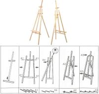 MEJORADA Caballete de Madera para Pintar de Pino Natural, Altura 120/145/170 cm, Soporte de Lienzos, Cuadros y Fotografías, Regulable y Plegable, Manualidades Niños y Adultos - details 7