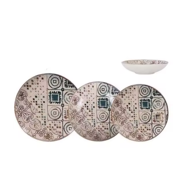 MAXHOME-Vajilla 12 piezas creta monaco ivory brillo - 1