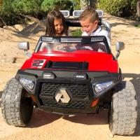 INJUSA - Coche Eléctrico Infantil Monster Car, Coche a Batería para Niños de 3 a 4 Años, Batería 24V, Pedal Acelerador, Marcha Atrás, Ruedas de Goma EVA Antipinchazos que Mejoran el Agarre, Luces LED, 8 km/h, Color Rojo - details 0