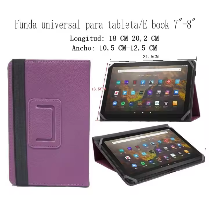 FGNS Funda Universal para 7-8 Pulgadas Tablet  con Soporte,Funda Universal para ebook 7-8 Pulgadas, Carcasa Protectora con Soporte para Pantalla Táctil de 7"- 8"Tablet  y Ebook - 1