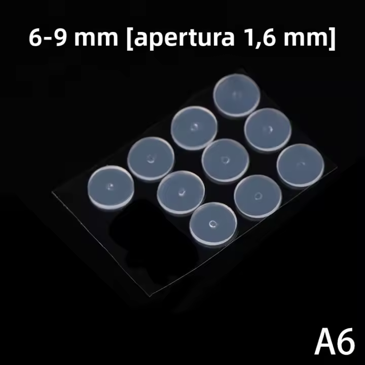 Set De 10 Piezas De Discos De Silicona Médica Para Joyería Tamaños 3/5/7/9MM Anti-Hiperplasia Flexible Para Curación De Perforaciones - 1