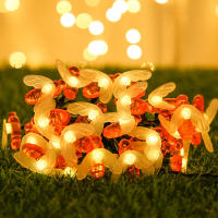 Luces De LED En Forma De Abeja Solar Para Jardín Balcones Árboles Decoración De Fiesta Navidad Halloween 12m/7m/5m - details 2