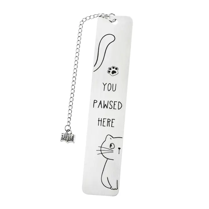Marcador De Libro De Acero Inoxidable Creativo En Forma De Gato Y Perro Para Amantes De Los Animales Marcador De Libro Para Lectores - 1