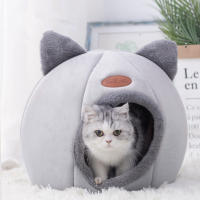 Nueva Casa De Tiempo De Descanso Para Gatos Y Perros Pequeños Cama De Encaje Cómoda Para Invierno Almohadilla De Malla Suave Túnel De Mascota Interior Nido De Cueva - details 1