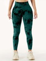 Leggings De Yoga Para Mujer High Waisted Levanta Glúteos Con Contracción Abdominal Estampado Tie Dye Sportswear Fitness - details 6