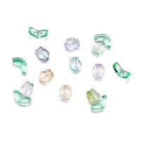 10/20 Sets De Cuentas De Tulipes De Vidrio Con Hojas Espaciadoras Para Creación De Joyas Pulseras Y Collares Accesorios De Manualidades - details 3