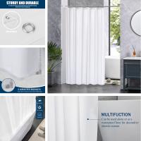Cortina de ducha transparente con ganchos, forro impermeable, moho, PEVA, decoración de baño para el hogar - details 5