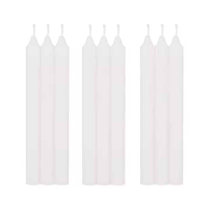 WAI 2  MARKET - Pack de 9, 18, 27, 36 Velas Cilíndricas Perfumadas de Parafina Pura y Mecha de Algodón (20cm*2cm) - Aromas de Miel, Vainilla, Coco, Sandía, y Frutas del Bosque - Ideal para Decoración y Eventos - 1