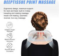 Cojín cervical de viaje/masajeador cervical Eléctrico con función de calor, almohada de espuma viscoelástica para aliviar el dolor de Cuello, cojín de soporte Cervel para Avión, Coche, oficin, Gift (GRIs) - details 0