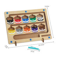Juego De Mesa Magnético Para Niños Tablero De Colores De Conteo Juguetes Educativos Montessori Madera Juego De Labyritmo - details 18