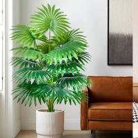 Planta Artificial De Palma Tropical Grande 60-105cm (37.2 Pulgadas) Hoja De Ventilador Decoración Para Oficina Y Hogar - details 7