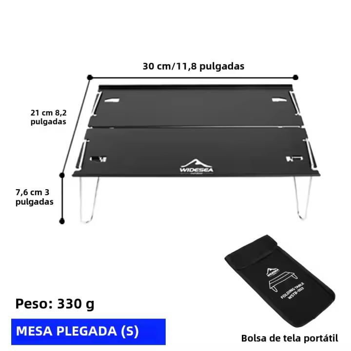 Mesa Plegable Widesea Para Camping Ultra Ligera Para Escalada Pesca Picnic Equipamiento Turístico Exterior Despensa - 1
