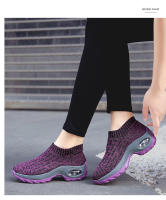 Zapatillas Deportivas Casuales Para Mujer 2024 Suela Gruesa Con Almohadilla Aire Tacón Inclinado Zapatos De Moda Para Mamá Zapatos Transpirables Y Elevados - details 7