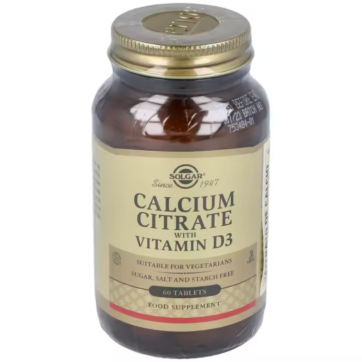 Solgar Citrato De Calcio Con Vitamina D3 60 Comprimidos - 1