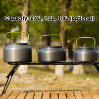 Kettle De Camping Portátil Exterior Antideslizante De Aluminio Ligero Con Manija Antisalpicaduras Para Picnic Y Cocina - details 16