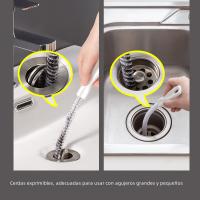 Cepillo De Limpieza Para Baño Y Cocina Flexible Espiral Eliminador De Obstrucciones De Tuberías Cepillo De Drenaje Para Lavabo Y Inodoro Material Plástico - details 9