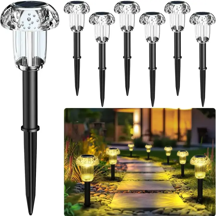Luces Solares Modernes para Jardín Iluminación de Paisaje Impermeable de 4Pcs - 1