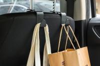 4 PCs ganchos del asiento de coche, gancho del reposacabezas del coche para los abrigos del bolso del monedero - details 1
