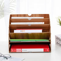 Organizador Vertical De Papel De Madera Multi-capa Soporte Para Archivos Horizontal Y Vertical Estantería De Almacenamiento De Documentos A4 Para Oficina Y Escuela - details 0