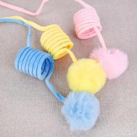 Juguete Interactivo Para Gatos Palos De Tejido Con Bola De Peluche Y Cabello De Conejo Para Entrenamiento Y Diversiones - details 1