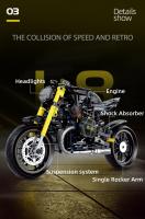 Bloques De Construcción Técnicos Clásicos Para Motocicleta Juguete De Montaje De Motocicleta Duke Harleys Locomotora Carril Racer Para Niños Regalo - details 11