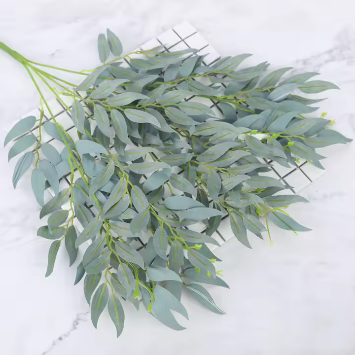 Arbusto Artificial De Hojas Verdes Para Decoración De Hogar Y Fiestas Vino Falso De Juncos Para Boda Navidad Adorno De Casa - 1