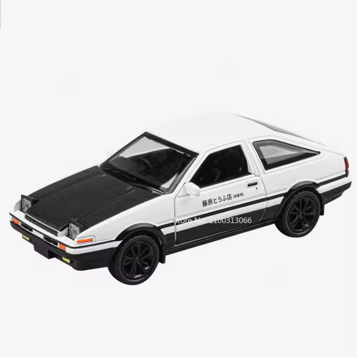 Coche De Acción a Escala Metal AE86 1/36 Con Puertas Abiertas Luz Y Sonido Juguetes Deportivos Para Niños Regalos De Cumpleaños - 1