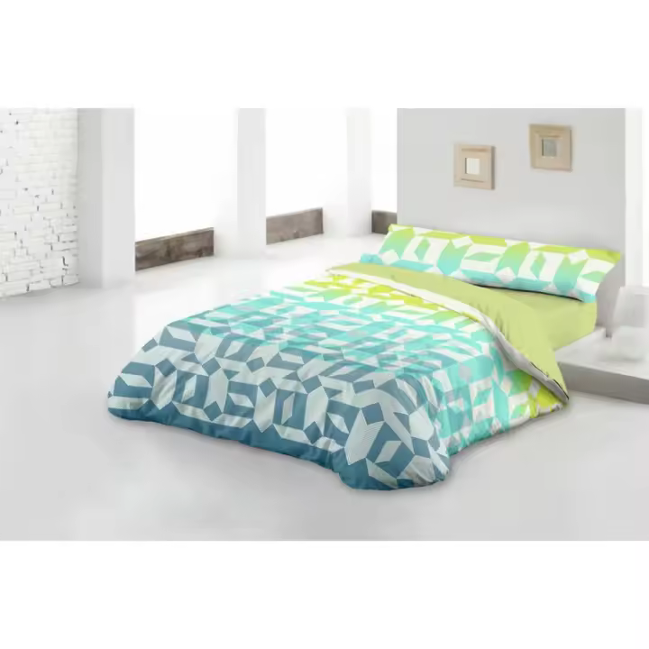 Hosteline - Juego de funda nórdica Hosteline HARRIS Verde Cama de 90 2 Piezas - 1