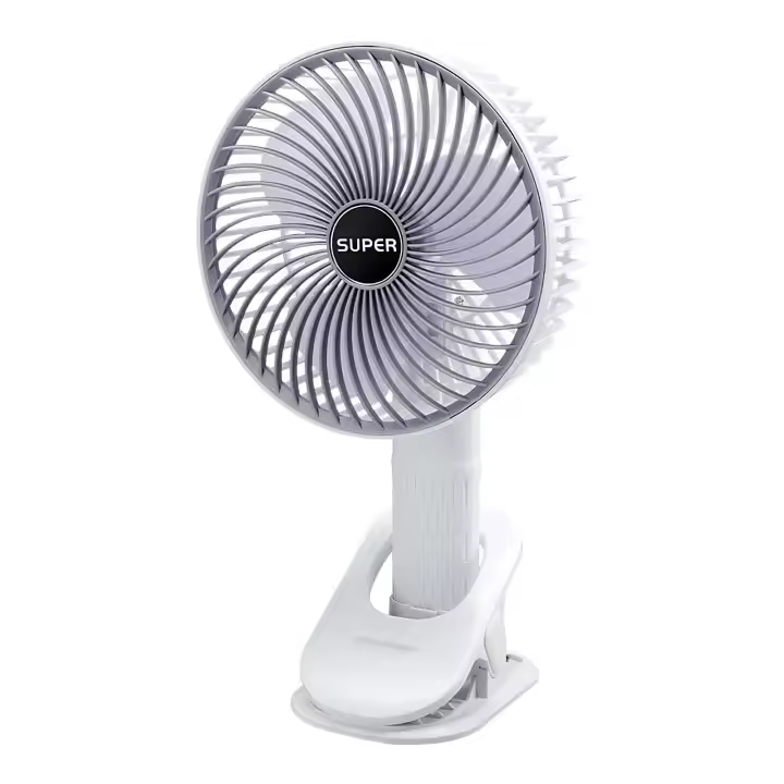 Ventilador portátil Ventilador eléctrico de 3 pies Ventilador eléctrico de 3 pies USB Ventilador de enfriamiento de circulación de clip recargable, ventilador de Mesa convertible y clip - 1