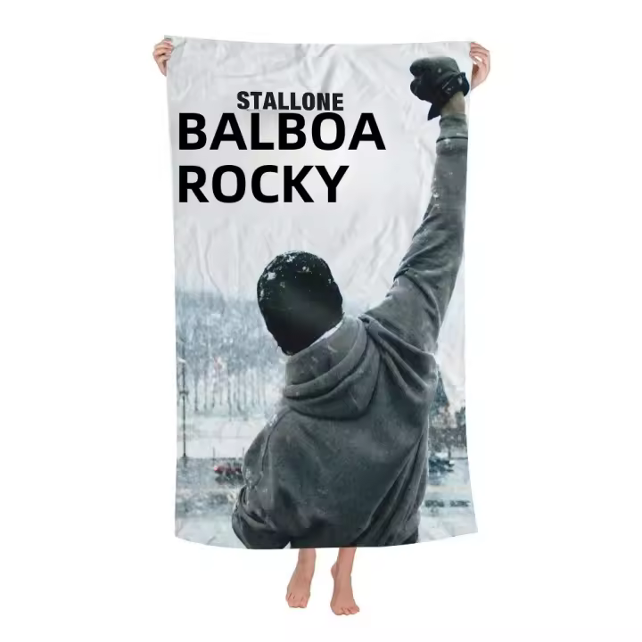 Toalla De Microfibra Rocky Balboa Absorbente Y Secado Rápido Para Playa Yoga Natación Senderismo Deporte Tamaño 76x182 Cm - 1