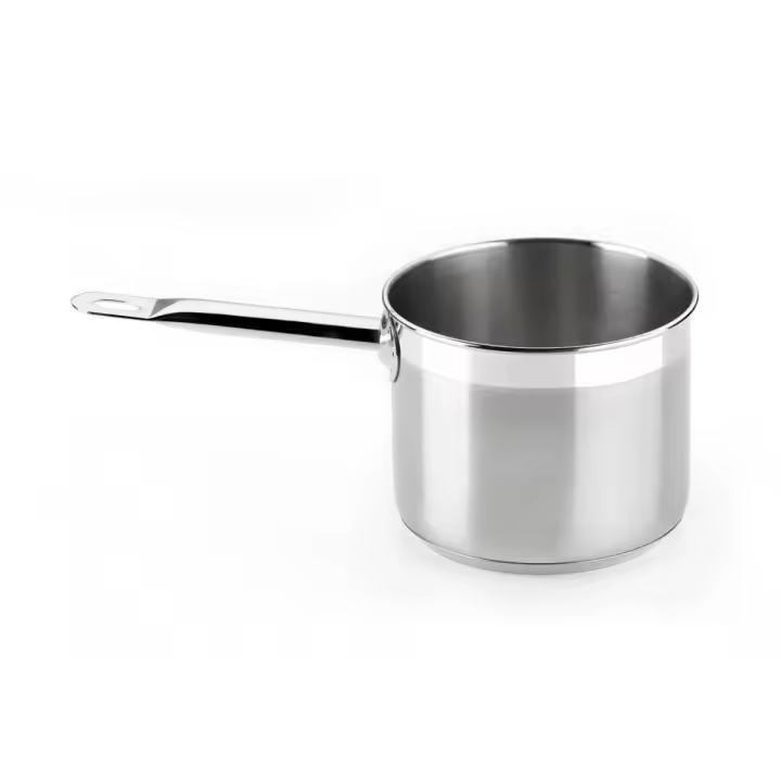 Bra - Pote Profesional, De 12 a 18 cm, Acero Inoxidable, Fondo Difusor, Apto Inducción, Calentar Líquidos, Hervir Pasta, Utensilio Cocina - 1