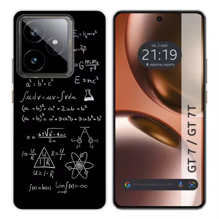 Funda Silicona para Realme GT 7 / GT 7T 5G diseño Formulas Dibujos - 1