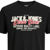 Jack & Jones Hombre Pack 2 Camisetas de manga corta en color Summer Fig y Black logo estampado Moda Casual Informal REF 279535 - 279535 - details 4