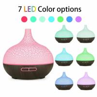 Humidificador ultrasónico colorido de grano de madera para el hogar, oficina, dormitorio, aceite esencial, difusor de aroma de madera, difusor de cebolla grande, grano de madera oscura - details 2