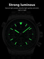 Reloj De Hombre POEDAGAR Casual Lujoso Impermeable Con Luminiscencia Cronógrafo Date Cuarzo Acero Inoxidable Deportivo Para Muñeca - details 13