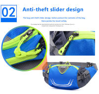 Bolsa De Cintura Para Ciclismo Running Pesca Senderismo Deporte Fitness Con Bolsillo Para Botella De Agua PU Unisex - details 6