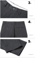 Pantalones Largos De Negocios Para Hombre Con Rayas Y Cuadros De Alta Calidad Pantalones Casuales De Color Sólido De Pierna Larga Para Oficina Marcas De Ropa - details 15