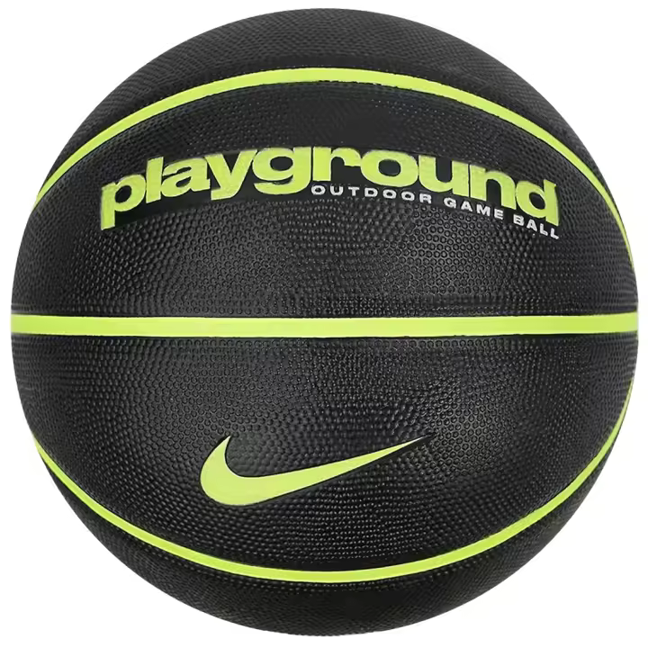 Nike, Everyday Playground 8p, Balon, Baloncesto, Basket, Talla 5 y 7, Swoosh, Caucho, Unisex, Negro/Verde, NAN1004498_085NV// - 1