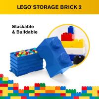 Lego Strorage brick 2 knobs caja almacenaje lego azul - details 3