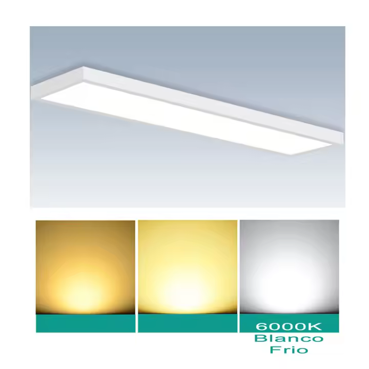 Mil Luces Plafon LED Techo 30x120cm 48W Facil Instalacion En Superficie Driver Incluido 4500LUMEN - 1