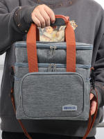 Bolsa De Almuerzo Aislada Doble Capa De Gran Capacidad Para Picnics Actividades Al Aire Libre Y Almacenamiento Diario Organizador Tote De Refrigero - details 4