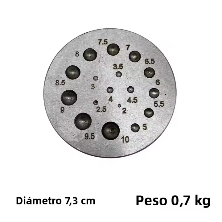Set De 17 Piezas De Punzón De Daping Para Joyería De Acero De Alta Calidad Herramientas De Formación De Anillos Y Perlas Para Metal - 1