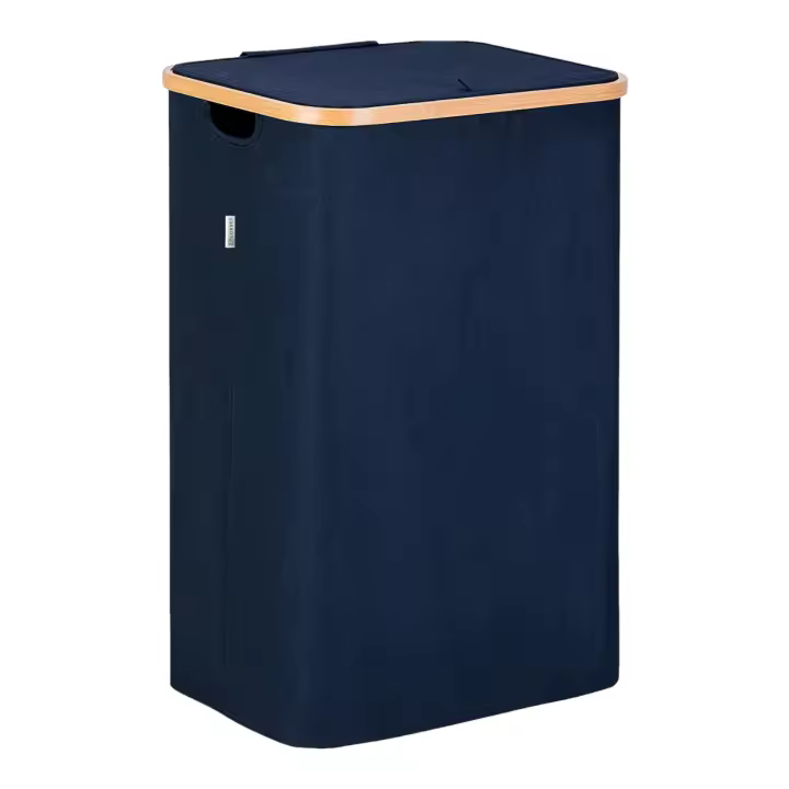 Cesto de Ropa Sucia de Bambú con Tapa y Asas: 72L o 100 L, 2 Clasificaciones, Plegable, Bolsa Interior Lavable a Máquina - Solución Elegante y Práctica para la Lavandería en tu Dormitorio ,Cubo Ropa Sucia. (CUBO002 1999 7DIAS） - 1
